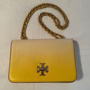 TORY BURCH Yellow Ombre Handbag with Chain Strap